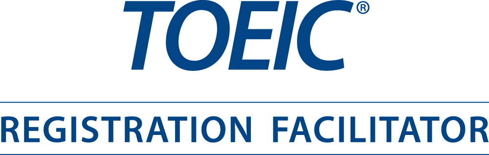 Logo du TOEIC Registration Facilitator sur une page web concernant le test TOEIC Speaking and Writing.