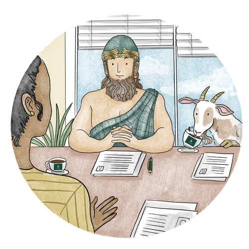 Illustration originale d’un entretien professionnel