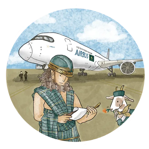Illustration originale représentant un contexte professionnel aéronautique